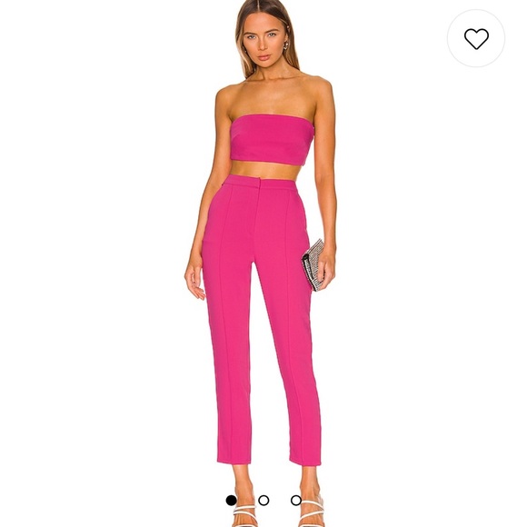 superdown Pants - Superdown Remy bandeau pant set in hot pink